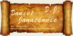 Daniel Janaćković vizit kartica